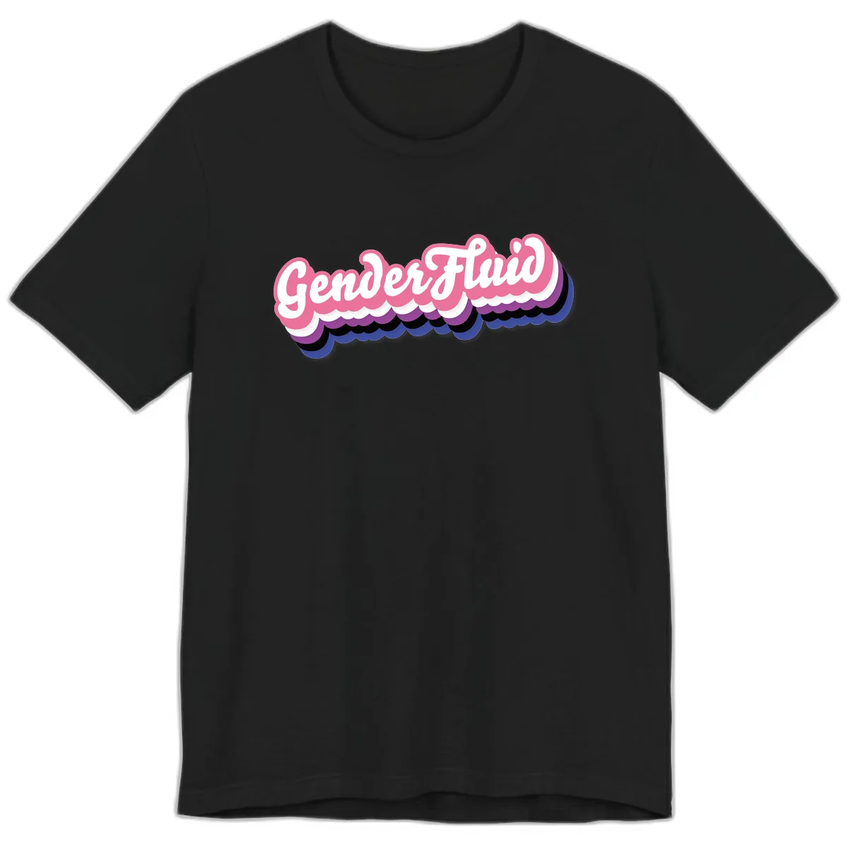 Gender Fluid Pride Design Premium T-Shirt in Black