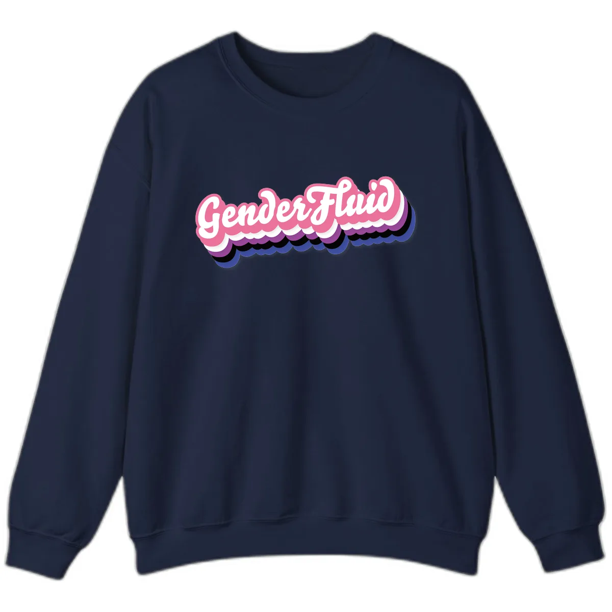 Gender Fluid Pride Design Sweatshirt in Navy