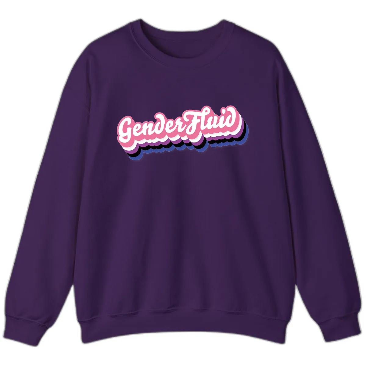 Gender Fluid Pride Design Sweatshirt in Purple