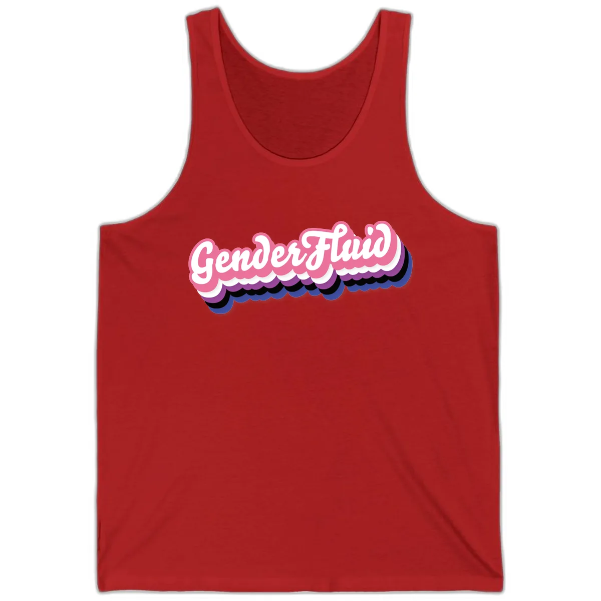 Gender Fluid Pride Design Tank in Red