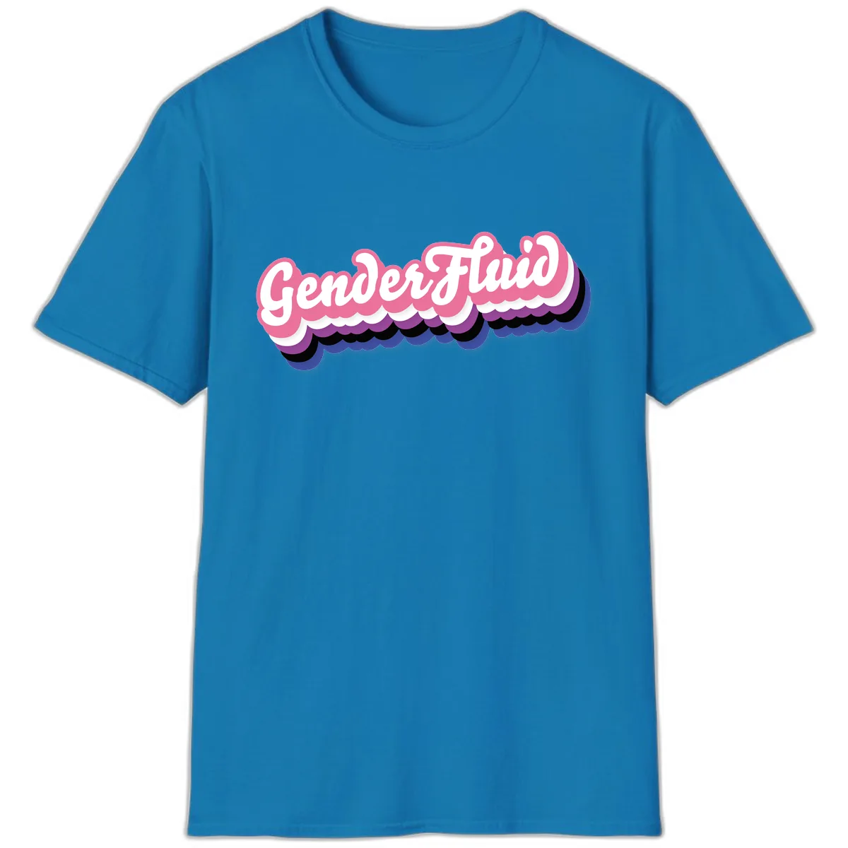 Gender Fluid Pride Design T-Shirt in Sapphire