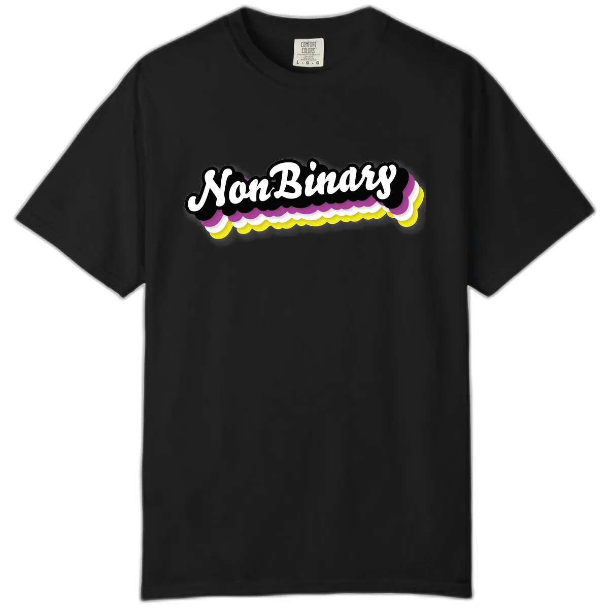 Non-Binary Pride Cloud Design Comfort Color in Black