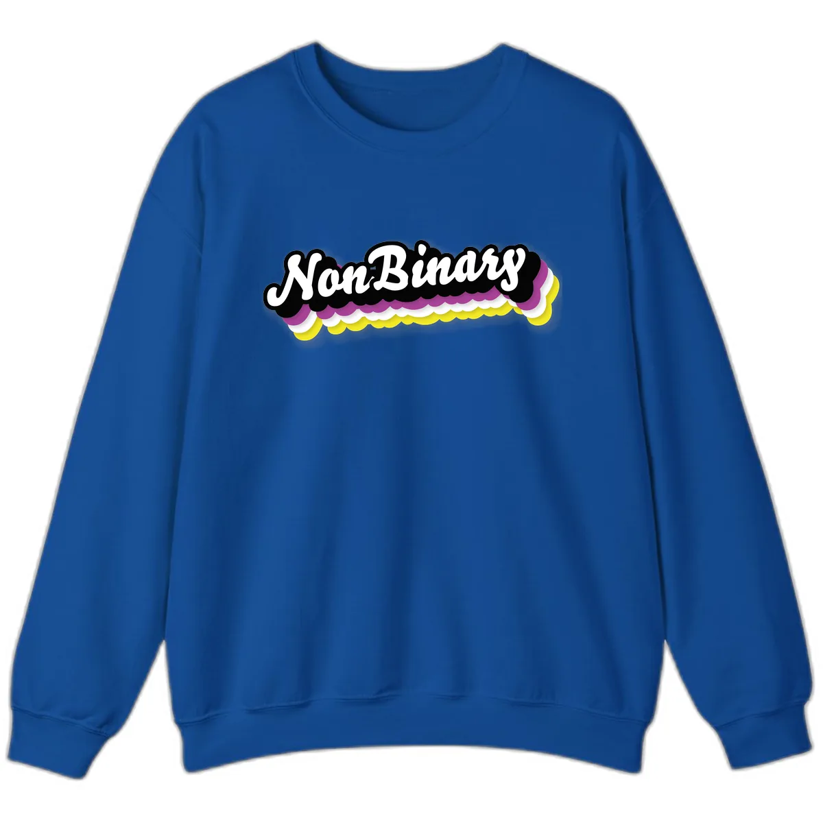 Non-Binary Pride Cloud Design Sweatshirt in Royal