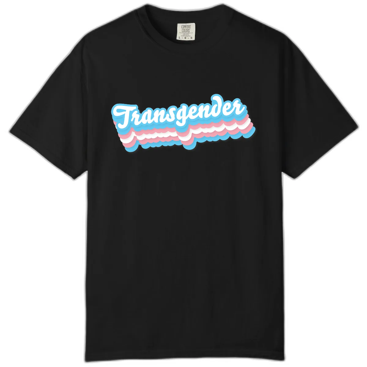 Transgender Pride Cloud Banner Comfort Color in Black