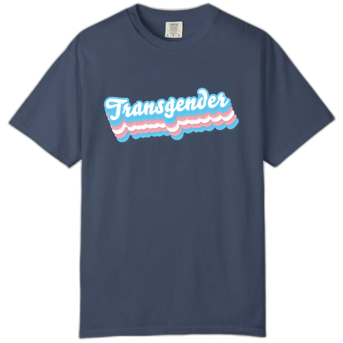 Transgender Pride Cloud Banner Comfort Color in Midnight