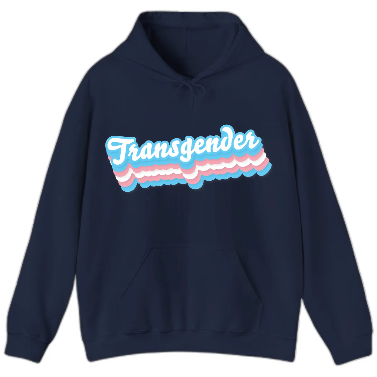 Transgender Pride Cloud Banner Hoodie in Navy