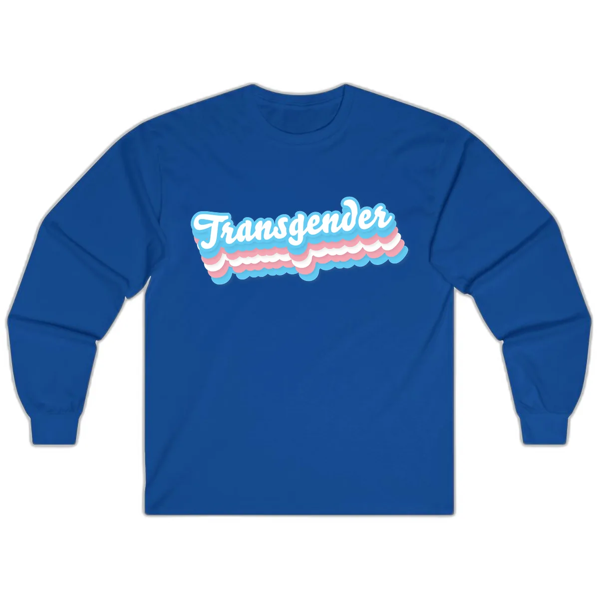 Transgender Pride Cloud Banner Long Sleeve in Royal