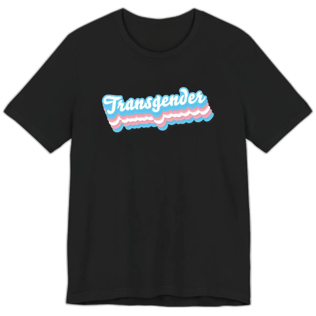 Transgender Pride Cloud Banner Premium T-Shirt in Black