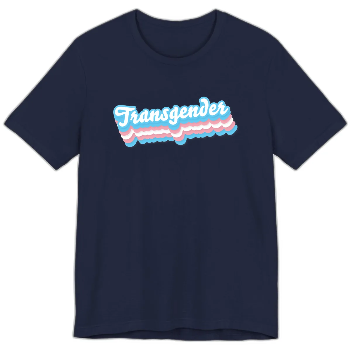 Transgender Pride Cloud Banner Premium T-Shirt in Navy