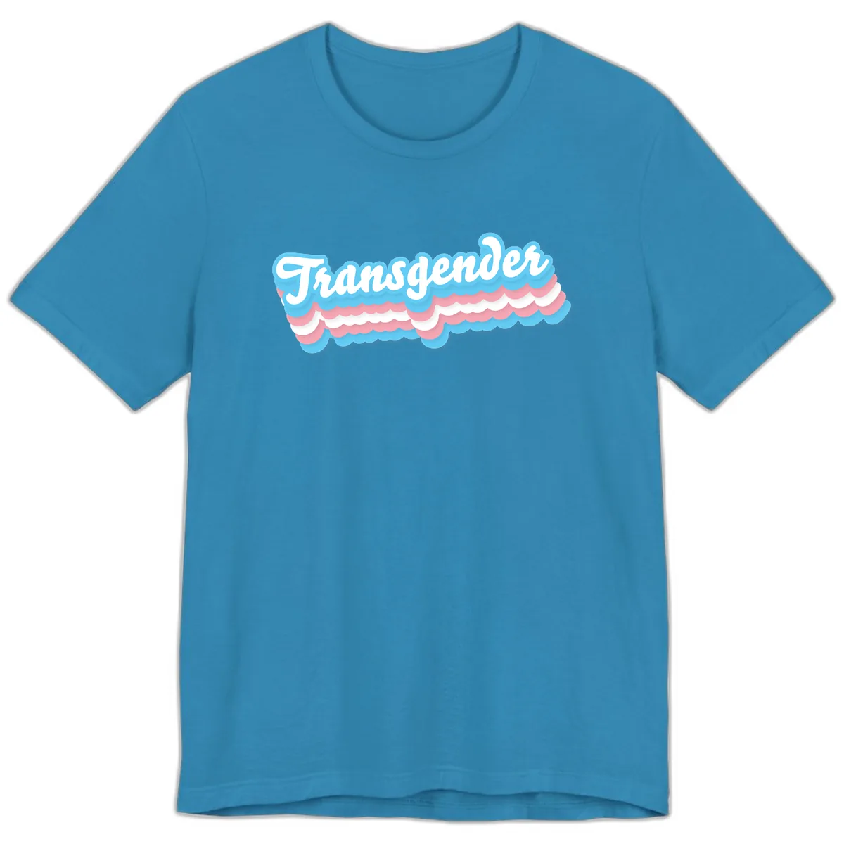 Transgender Pride Cloud Banner Premium T-Shirt in Aqua