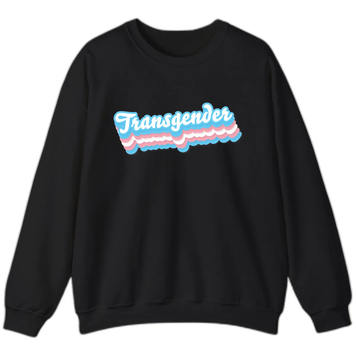 Transgender Pride Cloud Banner Sweatshirt in Black
