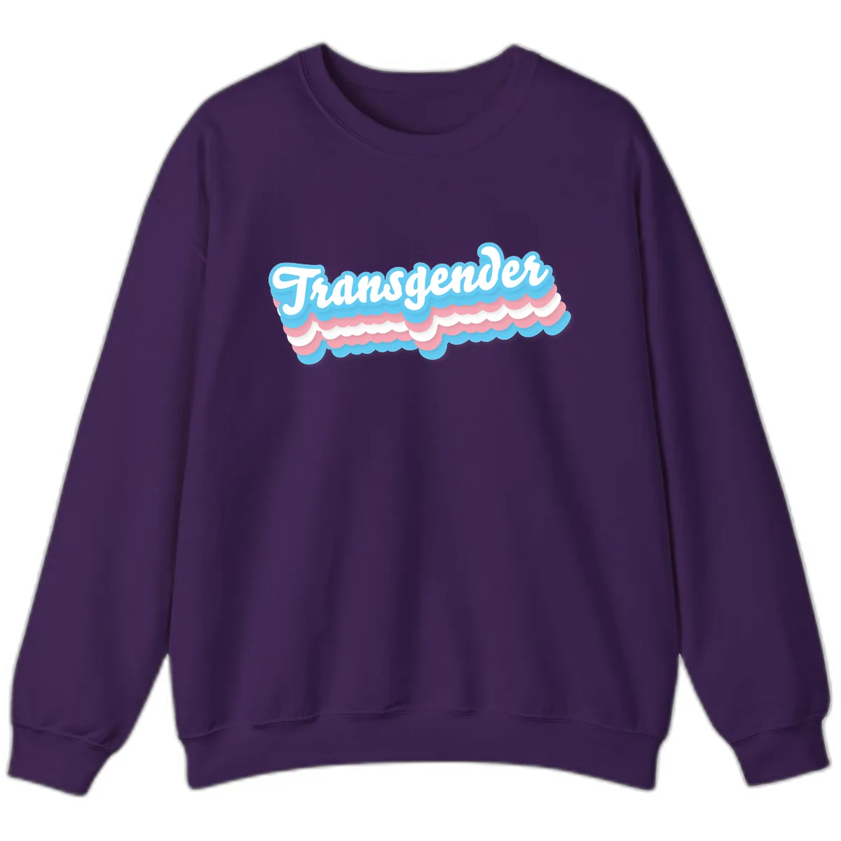Transgender Pride Cloud Banner Sweatshirt in Purple