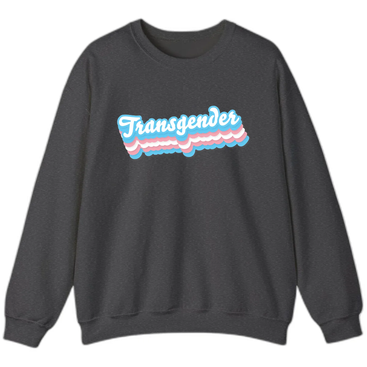 Transgender Pride Cloud Banner Sweatshirt in Dark Heather