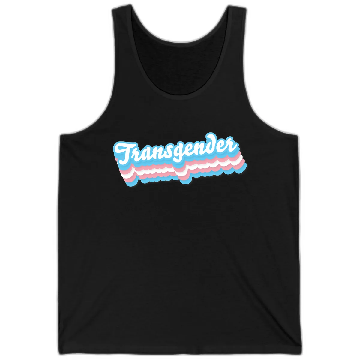 Transgender Pride Cloud Banner Tank in Black