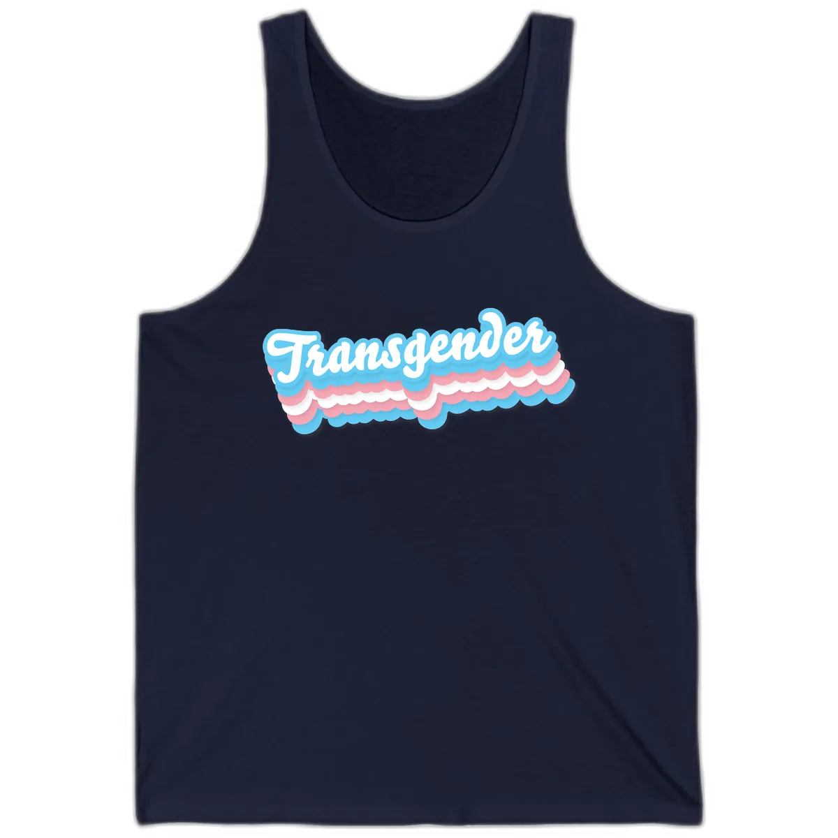 Transgender Pride Cloud Banner Tank in Navy