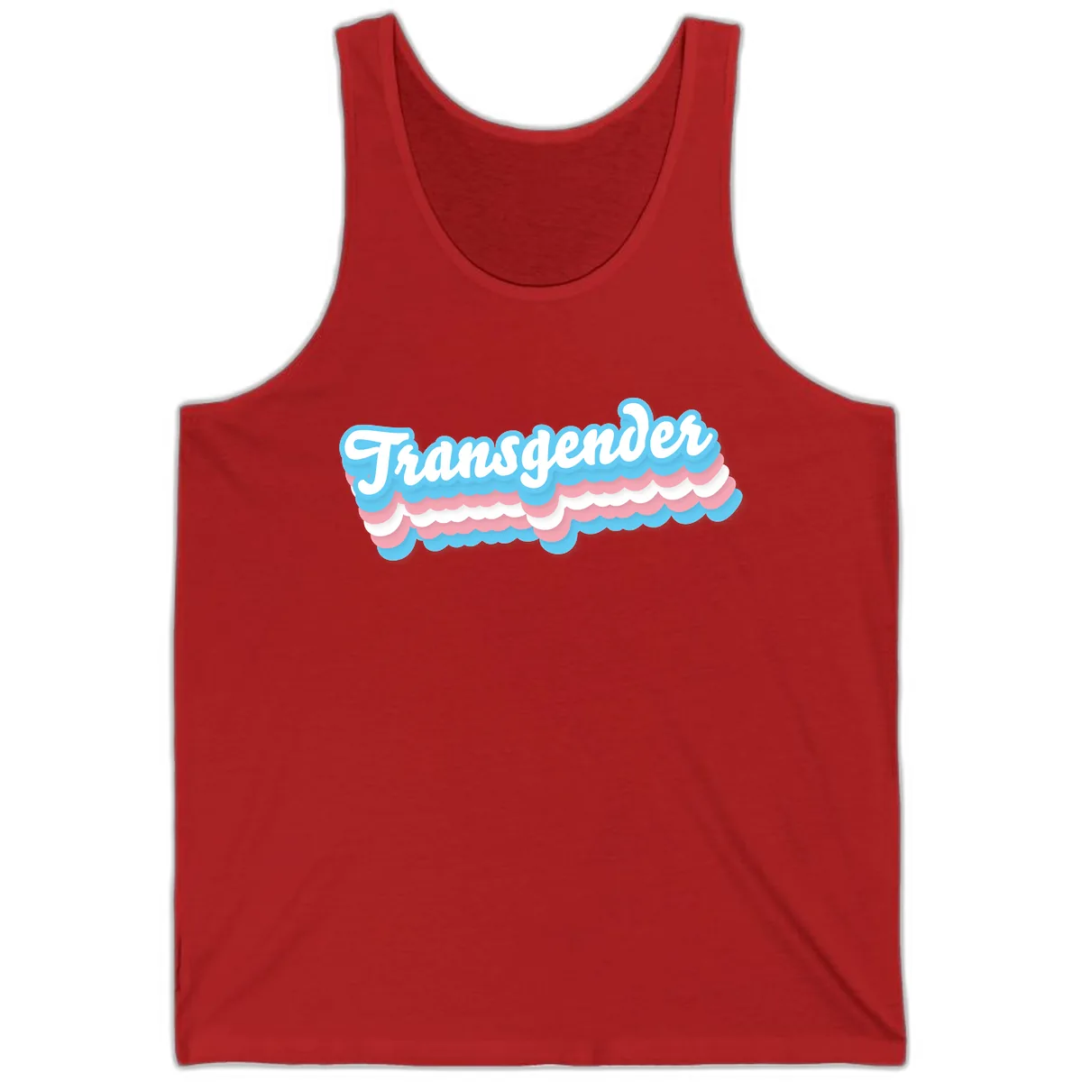 Transgender Pride Cloud Banner Tank in Red