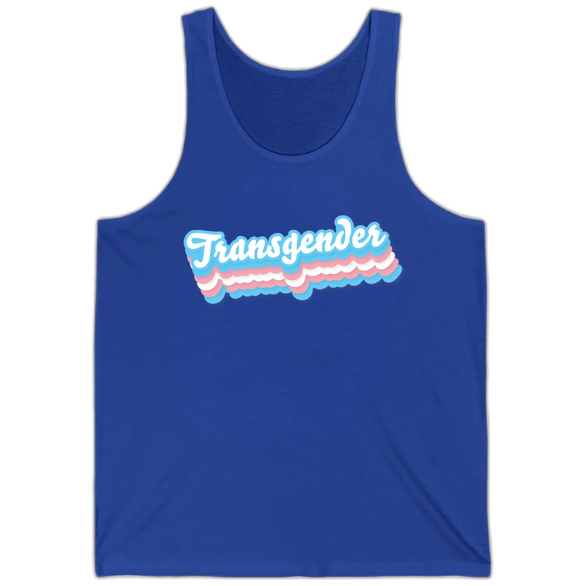 Transgender Pride Cloud Banner Tank in True Royal