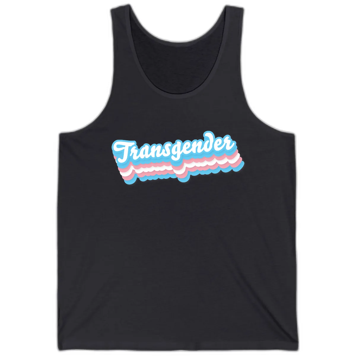 Transgender Pride Cloud Banner Tank in Dark Grey