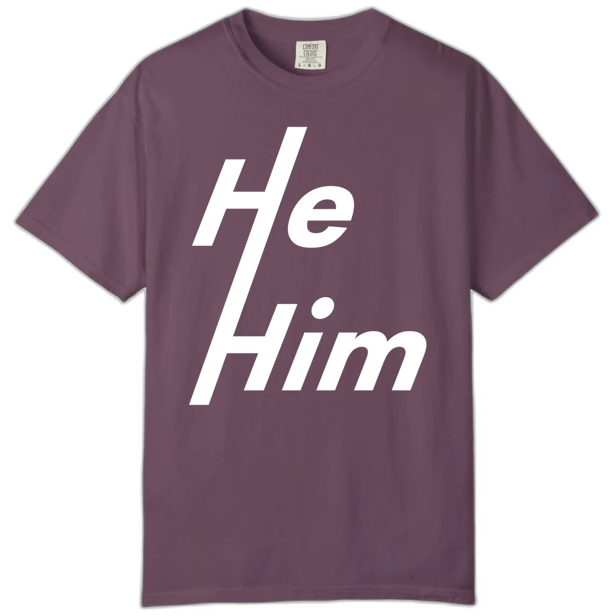 He.Him Hashtag Pride Comfort Color in Berry