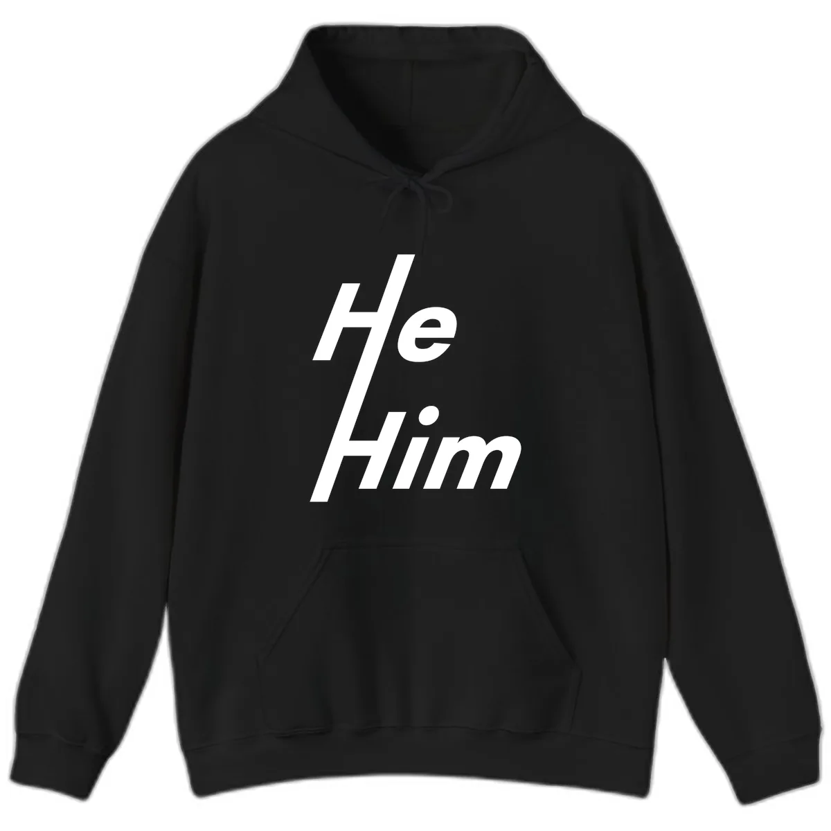 He.Him Hashtag Pride Hoodie in Black