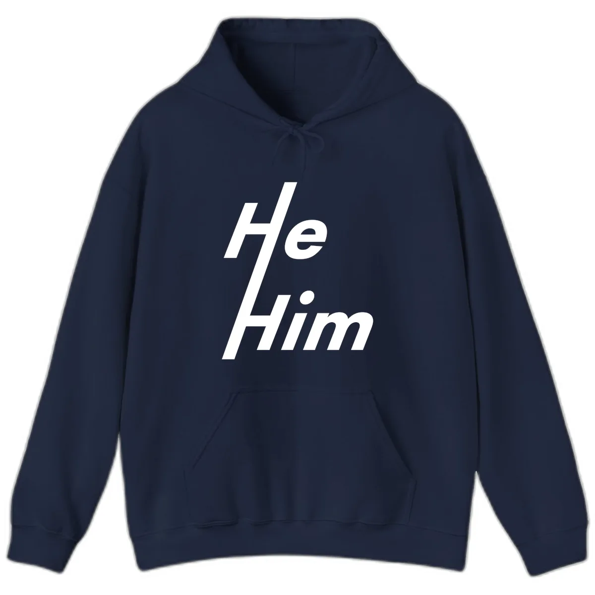 He.Him Hashtag Pride Hoodie in Navy