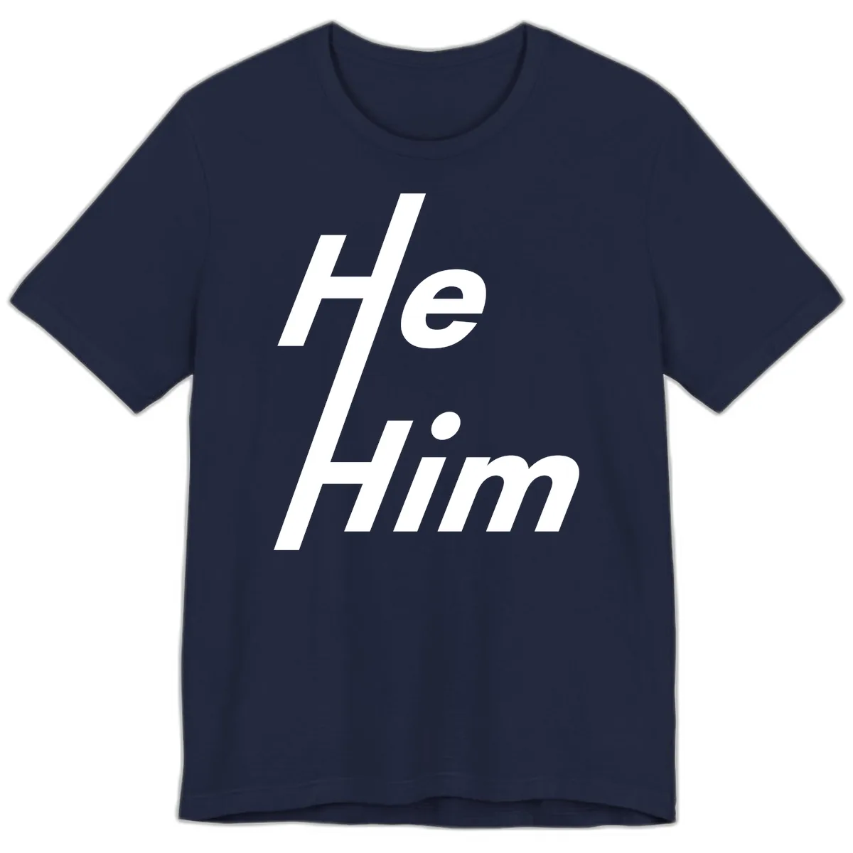 He.Him Hashtag Pride Premium T-Shirt in Navy