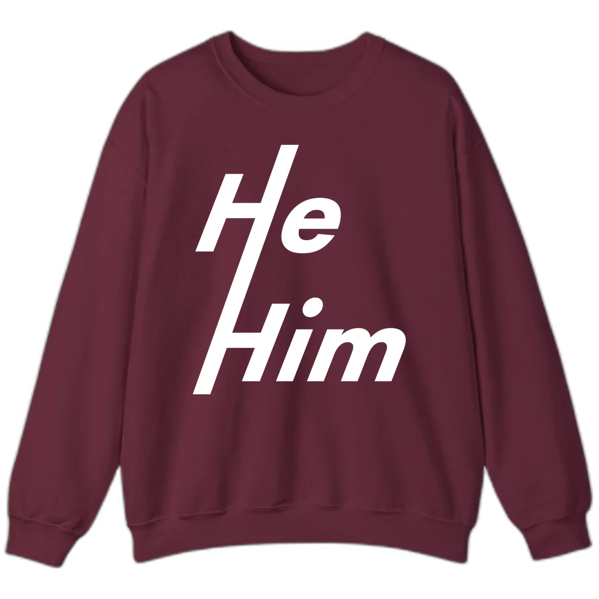 He.Him Hashtag Pride Sweatshirt in Maroon