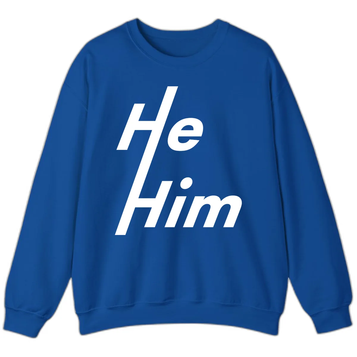 He.Him Hashtag Pride Sweatshirt in Royal