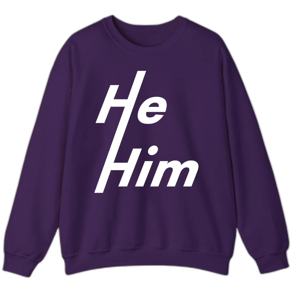 He.Him Hashtag Pride Sweatshirt in Purple