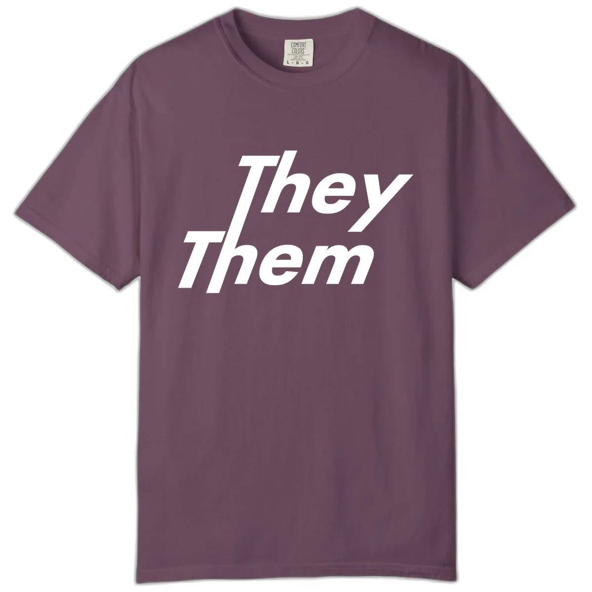 They Them Italicized Pride Comfort Color in Berry