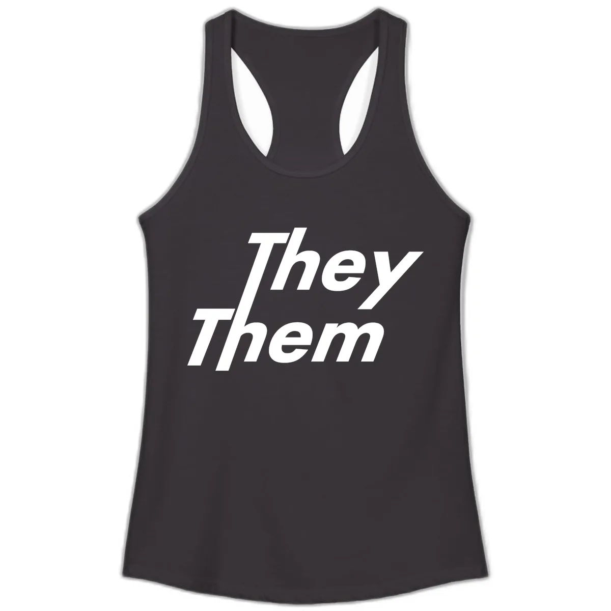 They Them Italicized Pride Ladies Tank in Black