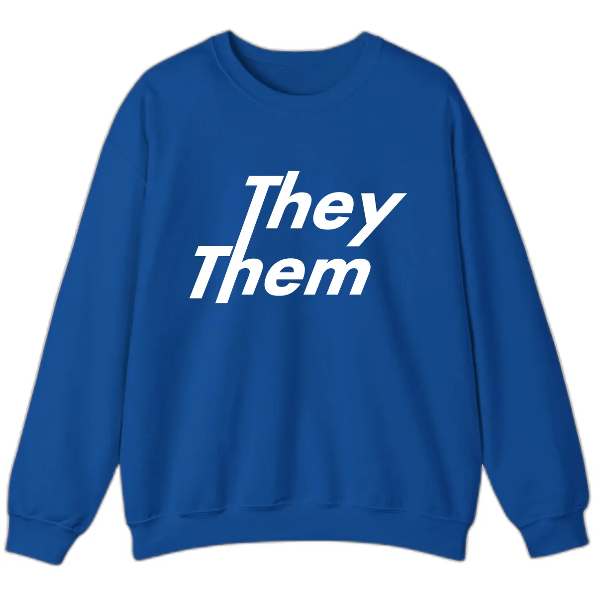 They Them Italicized Pride Sweatshirt in Royal