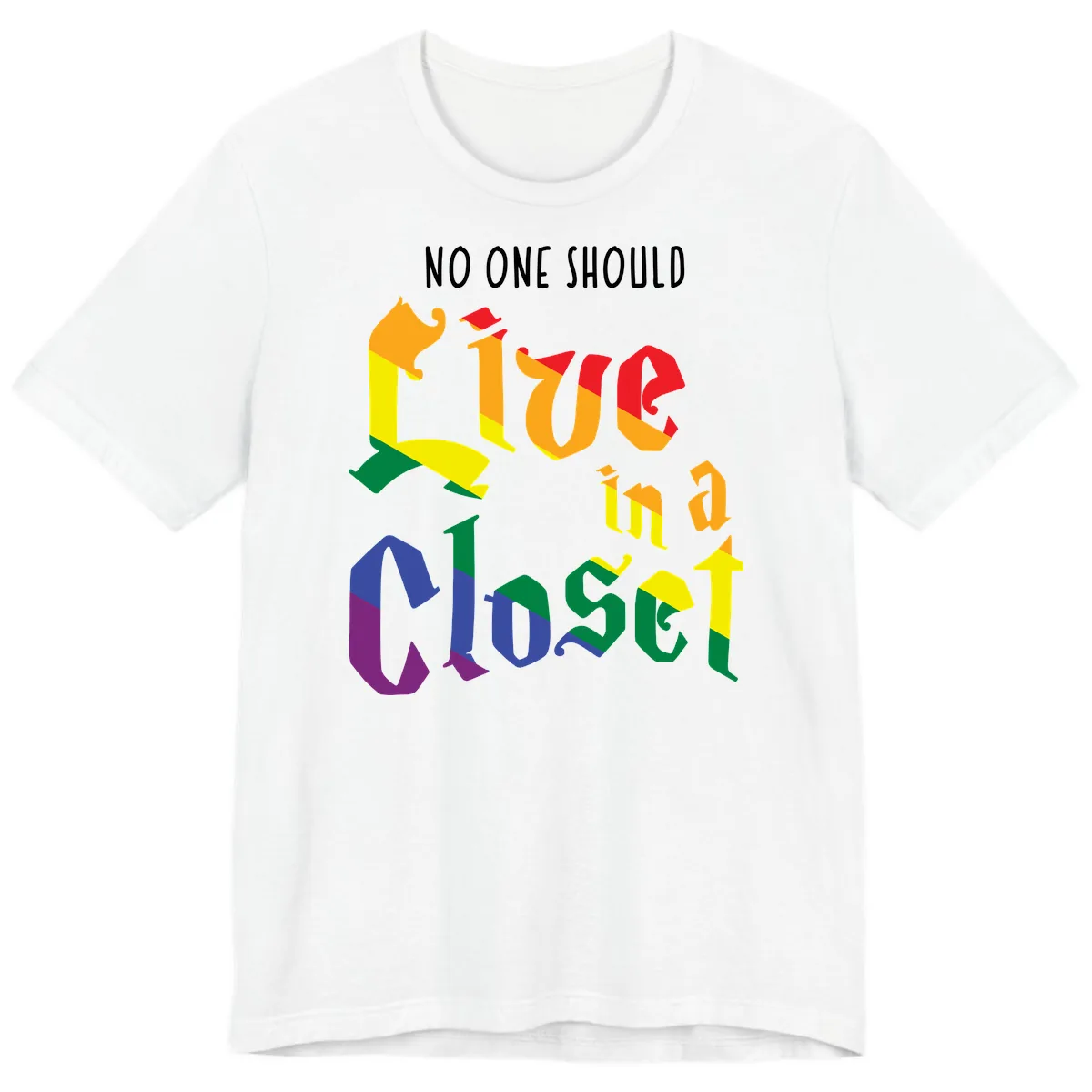 Live In A Closet Pride Premium T-Shirt in White