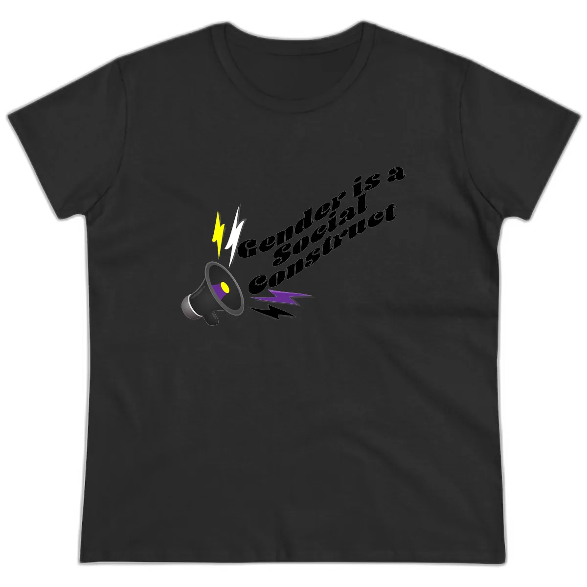Comedian Special Announcement Ladies Tee in Black