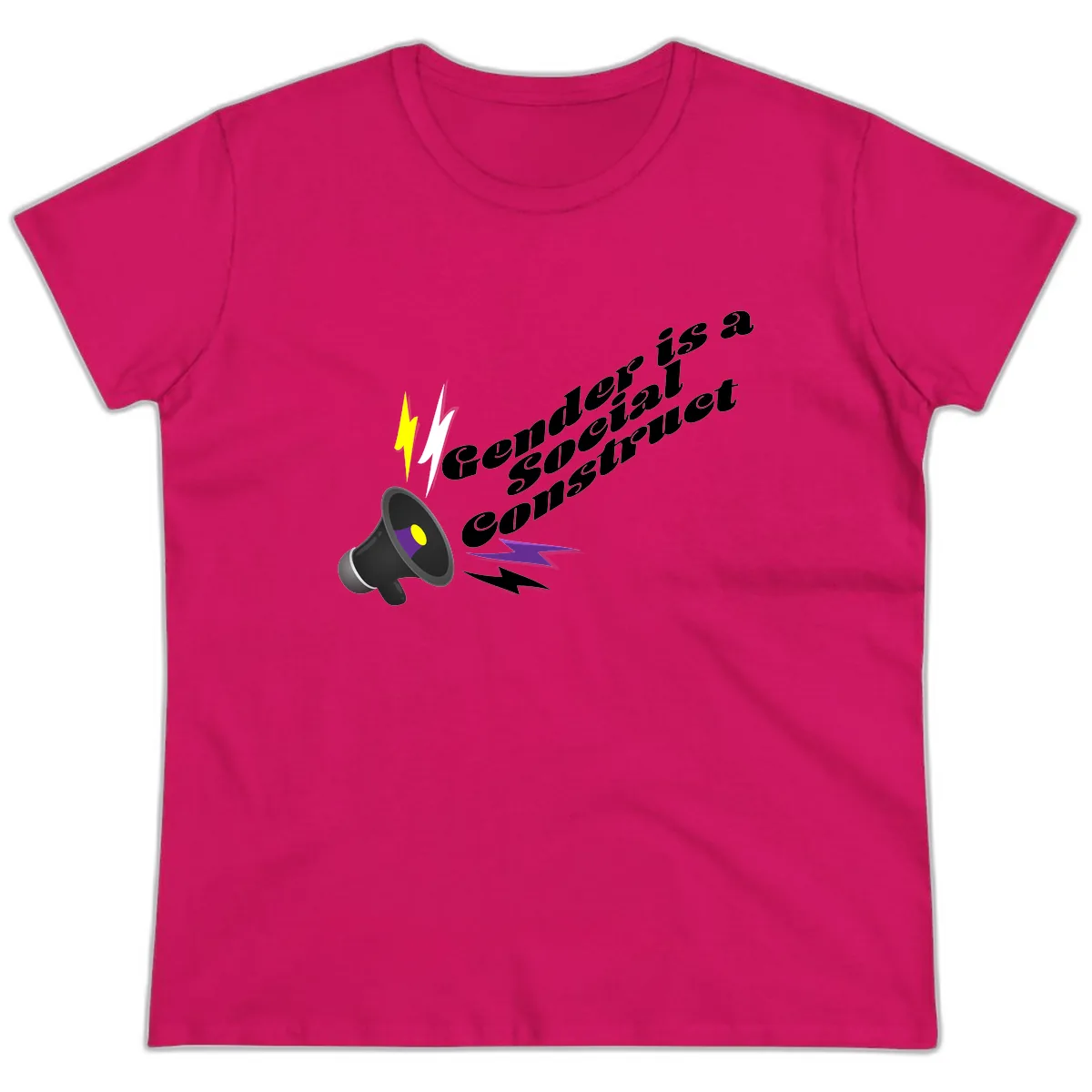 Comedian Special Announcement Ladies Tee in Heliconia