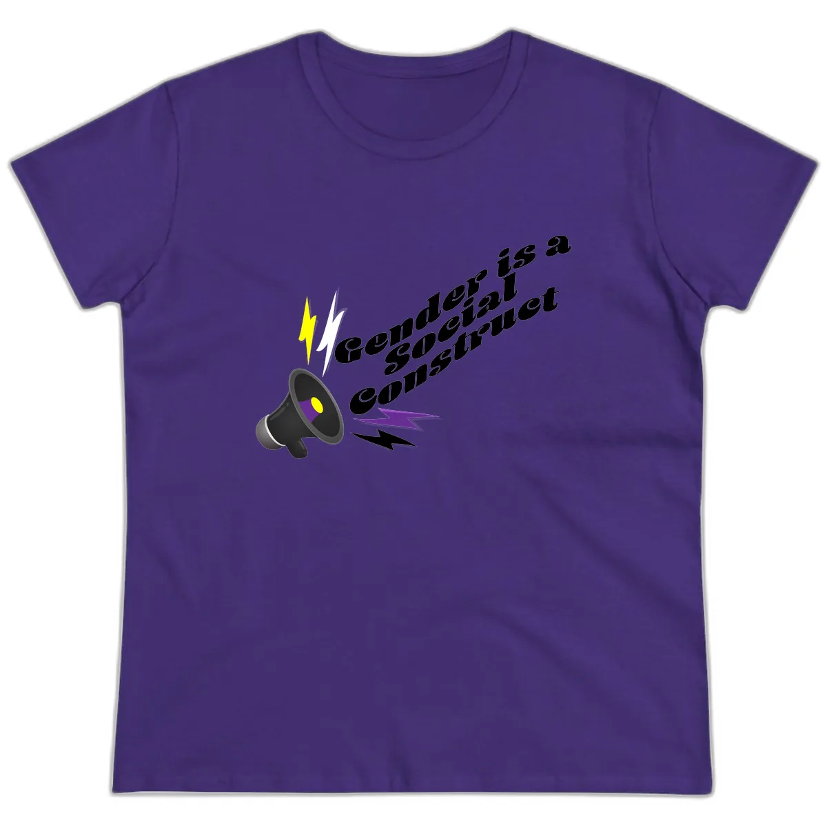 Comedian Special Announcement Ladies Tee in Purple