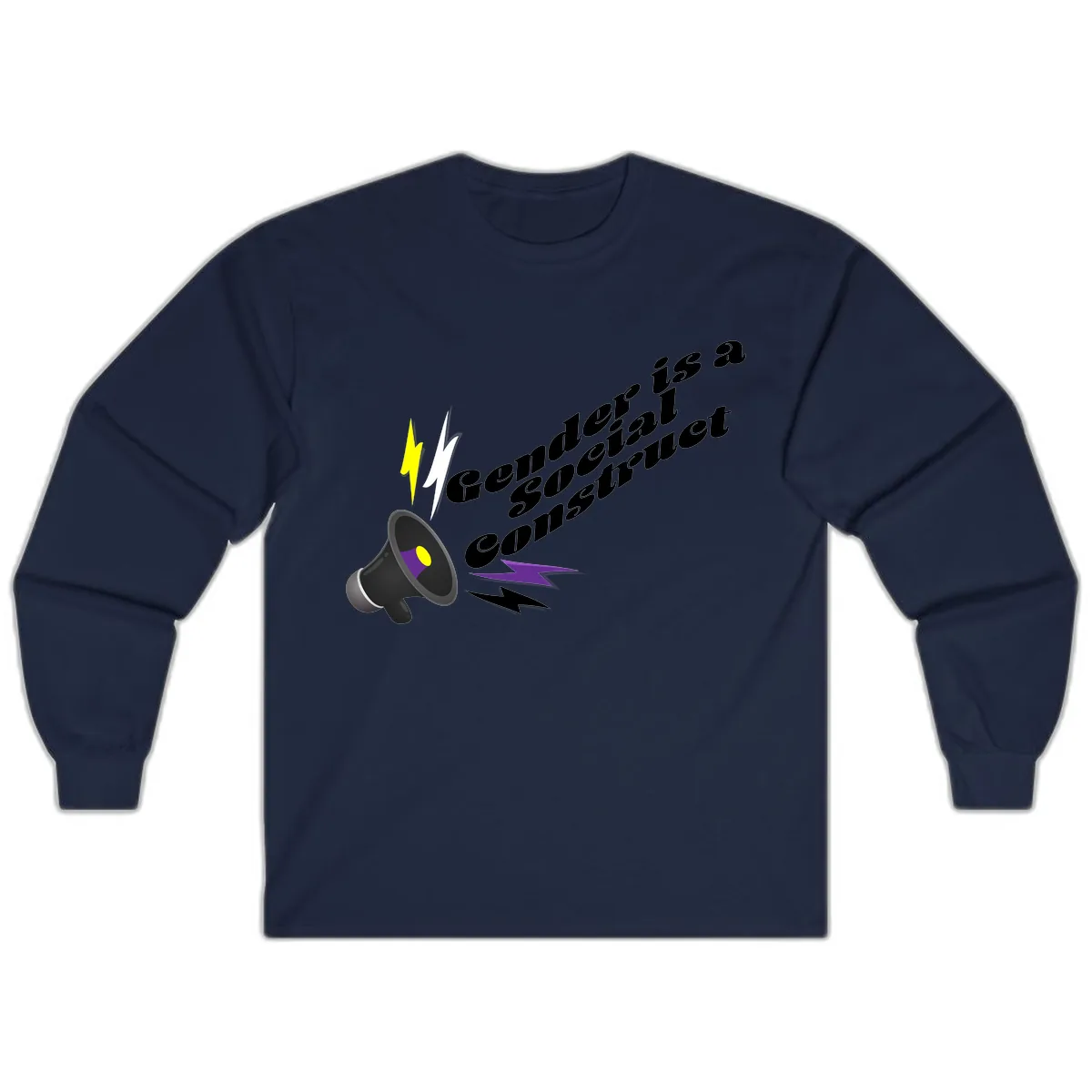 Comedian Special Announcement Long Sleeve in Navy