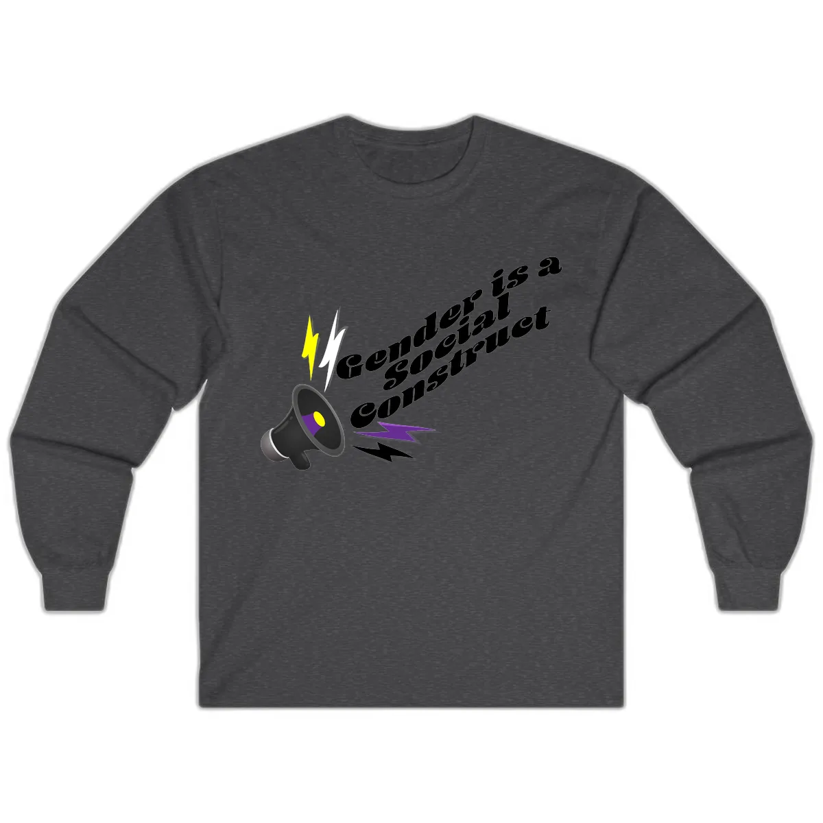 Comedian Special Announcement Long Sleeve in Dark Heather
