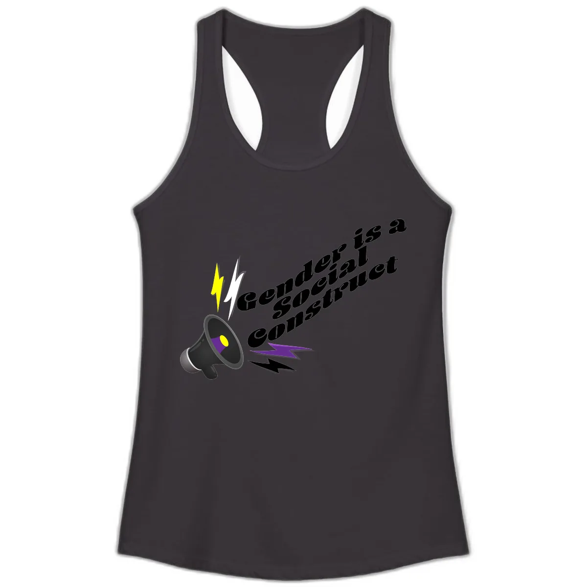 Comedian Special Announcement Ladies Tank in Black