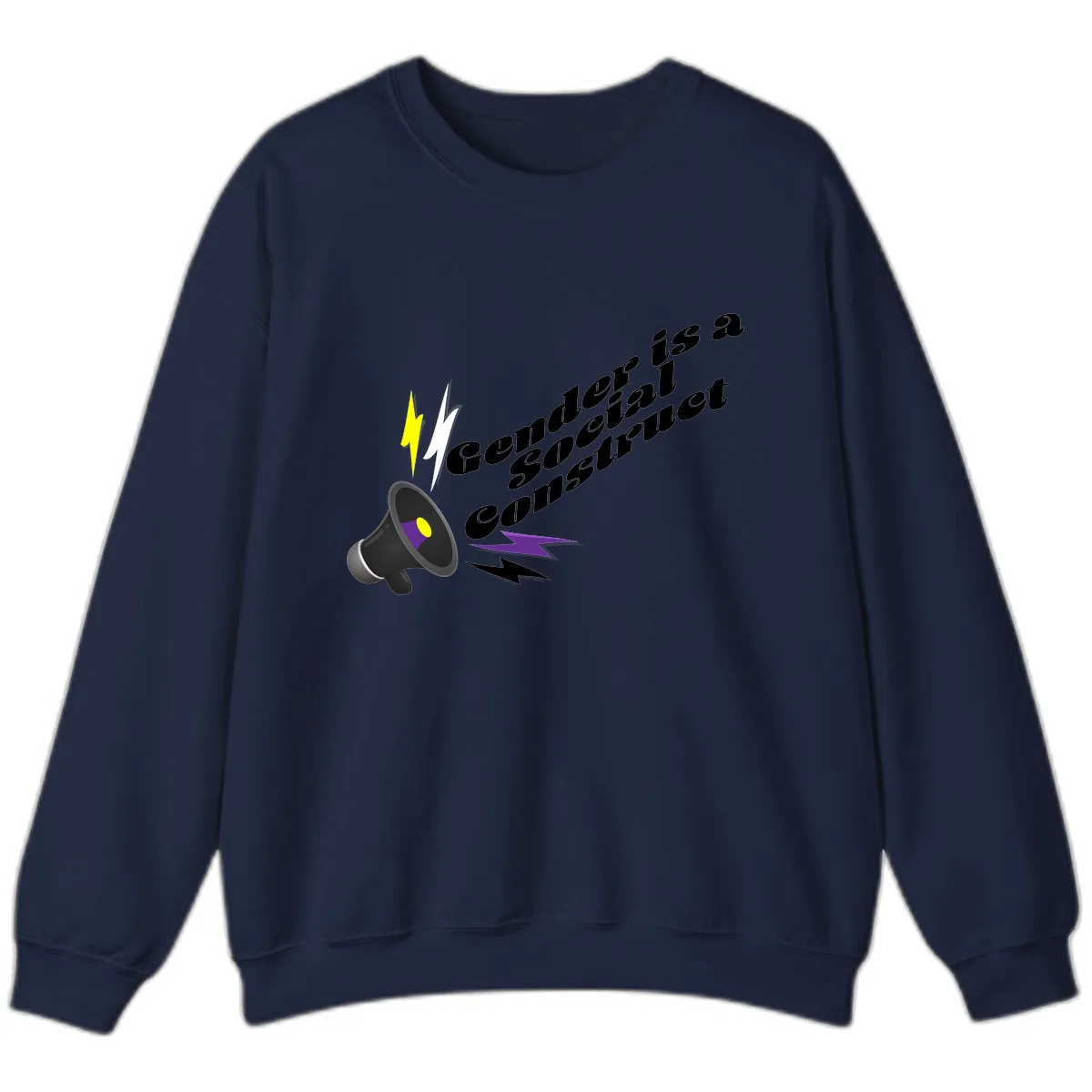 Comedian Special Announcement Sweatshirt in Navy