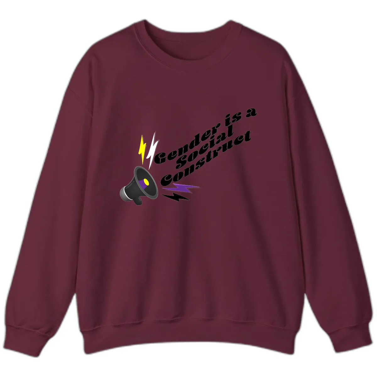 Comedian Special Announcement Sweatshirt in Maroon