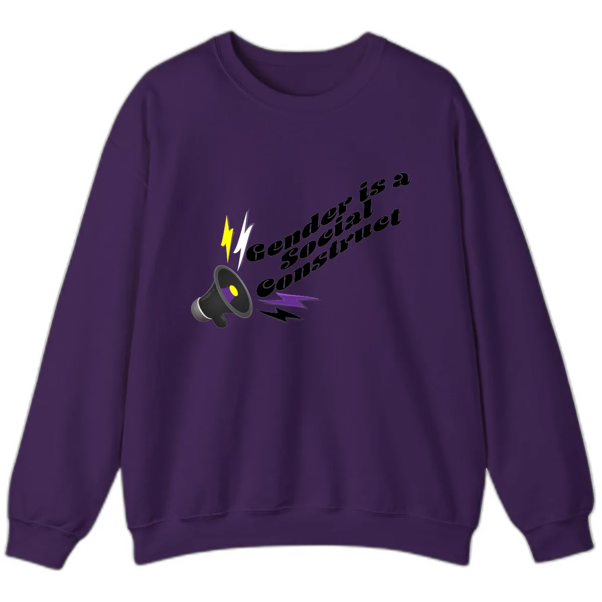 Comedian Special Announcement Sweatshirt in Purple