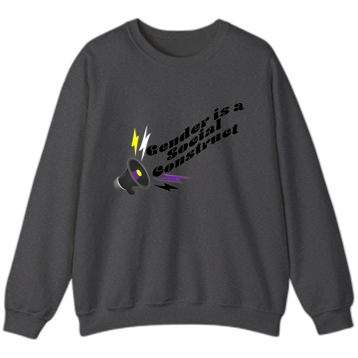 Comedian Special Announcement Sweatshirt in Dark Heather
