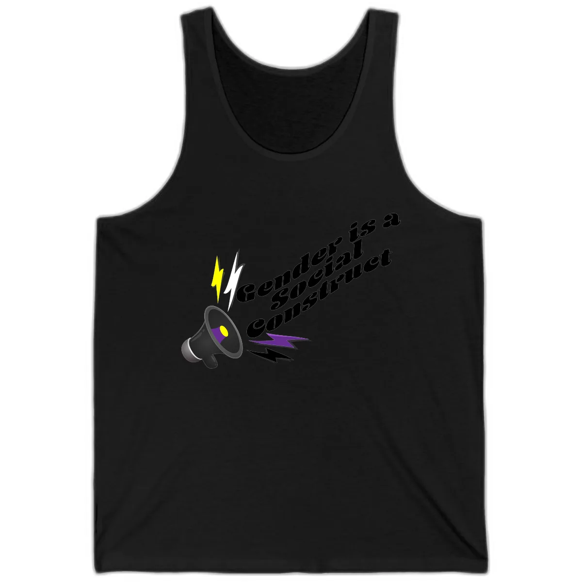 Comedian Special Announcement Tank in Black