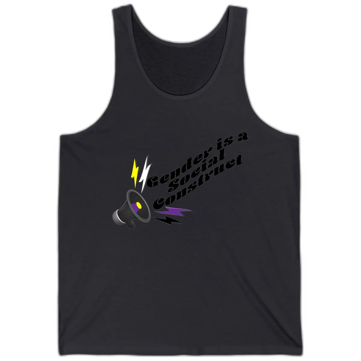 Comedian Special Announcement Tank in Dark Grey