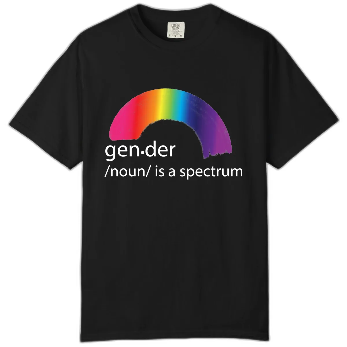 Gender Is A Spectrum Comfort Color in Black