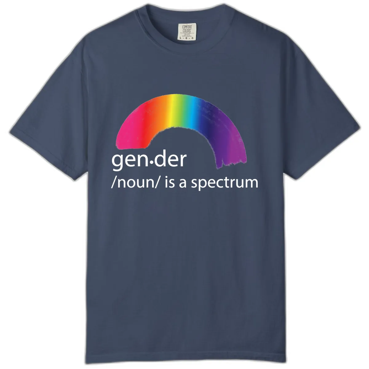 Gender Is A Spectrum Comfort Color in Midnight