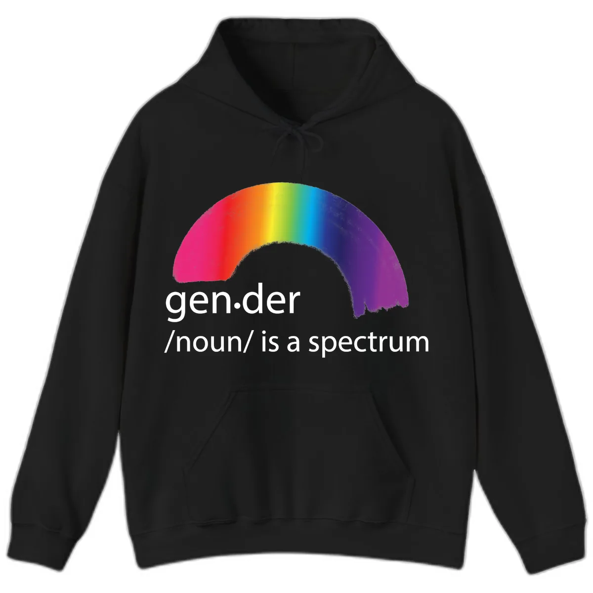 Gender Is A Spectrum Hoodie in Black