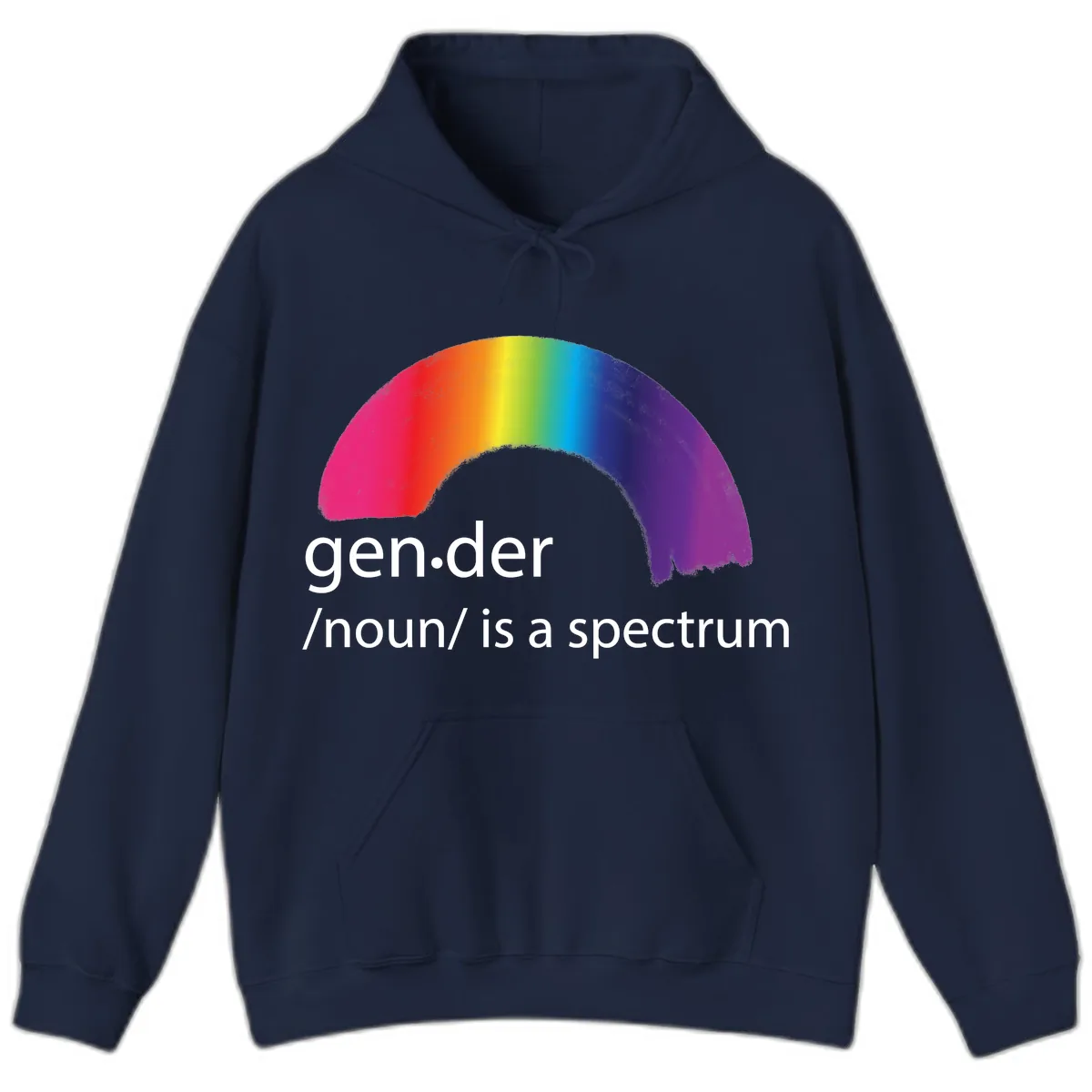 Gender Is A Spectrum Hoodie in Navy