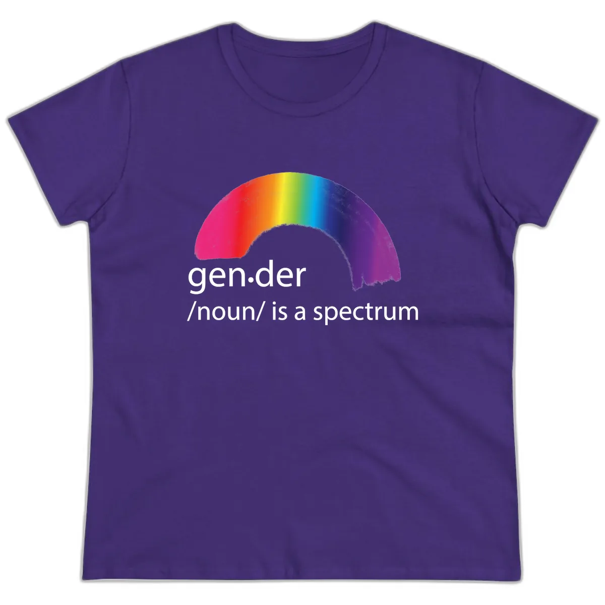 Gender Is A Spectrum Ladies Tee in Purple